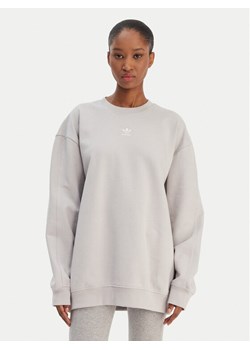 adidas Bluza Essentials KD9121 Szary Oversize ze sklepu MODIVO w kategorii Bluzy damskie - zdjęcie 187855781
