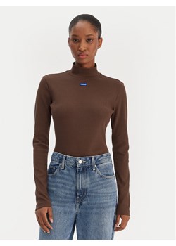 HUGO Golf Easy 50525318 Brązowy Regular Fit ze sklepu MODIVO w kategorii Swetry damskie - zdjęcie 187855804