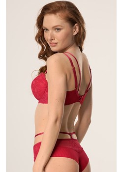 Biustonosz push-up z strapsami Rosalia, Kolor czerwony, Rozmiar 65D, Mefemi ze sklepu Intymna w kategorii Biustonosze - zdjęcie 187856334