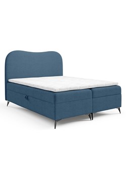 Niebieskie łóżko kontynentalne z pojemnikiem E9-B56 ze sklepu Edinos.pl w kategorii Łóżka i materace - zdjęcie 187856403
