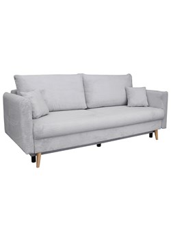 Szara sztruksowa sofa rozkładana T3-Z72 ze sklepu Edinos.pl w kategorii Sofy i kanapy - zdjęcie 187856533
