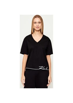 Karl Lagerfeld T-shirt signature | Oversize fit ze sklepu Gomez Fashion Store w kategorii Bluzki damskie - zdjęcie 187857190