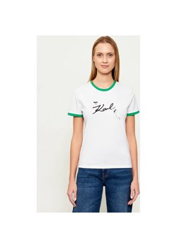 Karl Lagerfeld T-shirt Ikon Signature Choupette | Slim Fit ze sklepu Gomez Fashion Store w kategorii Bluzki damskie - zdjęcie 187857301