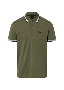 BOSS Green Męska koszulka polo - Paddy Mężczyźni Bawełna oliwkowy jednolity ze sklepu vangraaf w kategorii T-shirty męskie - zdjęcie 187858000