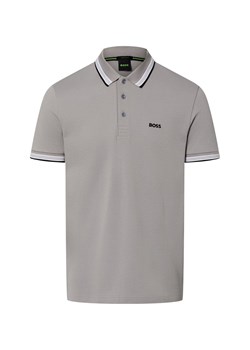 BOSS Green Męska koszulka polo - Paddy Mężczyźni Bawełna szary jednolity ze sklepu vangraaf w kategorii T-shirty męskie - zdjęcie 187858001