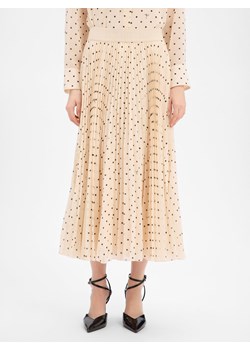 JOOP! Szyfonowa plisowana spódnica damska - Salma Kobiety beżowy w kropki ze sklepu vangraaf w kategorii Spódnice - zdjęcie 187858013