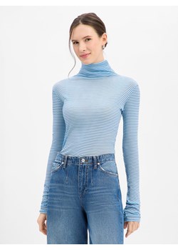 american vintage Damska koszulka z długim rękawem Kobiety Bawełna jasnoniebieski w paski ze sklepu vangraaf w kategorii Bluzki damskie - zdjęcie 187858044