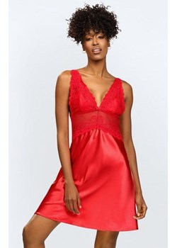 Dkaren Neema koszulka nocna czerwona ze sklepu intimiti.pl w kategorii Koszule nocne - zdjęcie 187858223