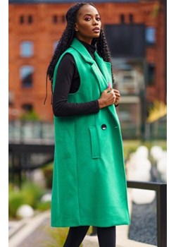 Długa kamizelka damska zielona ze sklepu intimiti.pl w kategorii Kamizelki damskie - zdjęcie 187858494