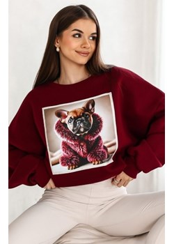 Ocieplana damska bluza z nadrukiem buldoga ze sklepu intimiti.pl w kategorii Bluzy damskie - zdjęcie 187858634