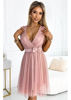 Numoco 523-1 tiulowa sukienka z dekoltem i kokardką ze sklepu intimiti.pl w kategorii Sukienki - zdjęcie 187858673