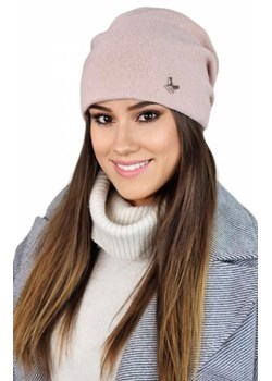 Kamea Lily wełniana czapka damska różowa ze sklepu intimiti.pl w kategorii Czapki zimowe damskie - zdjęcie 187858731