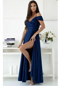 Duet Valentina długa sukienka lux granatowa ze sklepu intimiti.pl w kategorii Sukienki - zdjęcie 187858874