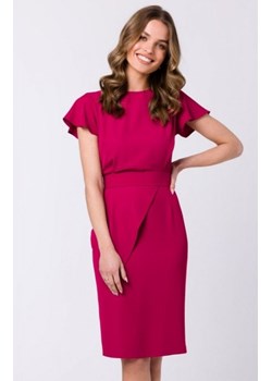 Stylove S336 ołówkowa sukienka z paskiem śliwkowa ze sklepu intimiti.pl w kategorii Sukienki - zdjęcie 187859220