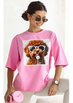 Oversizowy T-shirt z nadrukiem psa Maltipoo ze sklepu intimiti.pl w kategorii Bluzki damskie - zdjęcie 187859290