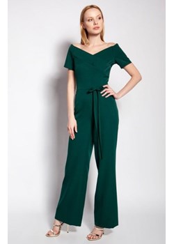 Kombinezon z dekoltem typu carmen zielony KB116 ze sklepu intimiti.pl w kategorii Kombinezony damskie - zdjęcie 187859392