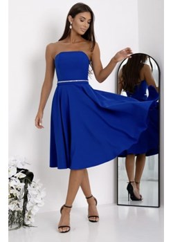 Duet Aurelia rozkloszowana sukienka midi chabrowa ze sklepu intimiti.pl w kategorii Sukienki - zdjęcie 187859494