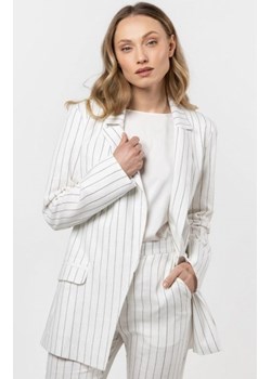 Awama A728 lniana marynarka w prążek ze sklepu intimiti.pl w kategorii Marynarki damskie - zdjęcie 187859550