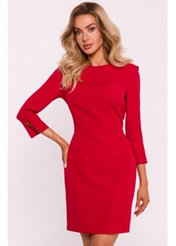 Moe sukienka z ozdobnymi rękawami czerwona M815 ze sklepu intimiti.pl w kategorii Sukienki - zdjęcie 187859913
