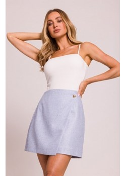 Moe mini spódniczka na zakładkę błękitna M854 ze sklepu intimiti.pl w kategorii Spódnice - zdjęcie 187860110