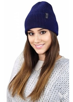 Kamea Malibu kaszmirowa czapka damska granatowa ze sklepu intimiti.pl w kategorii Czapki zimowe damskie - zdjęcie 187860114
