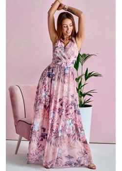 Szyfonowa długa sukienka letnia kolorowa 0209 U66 ze sklepu intimiti.pl w kategorii Sukienki - zdjęcie 187860232