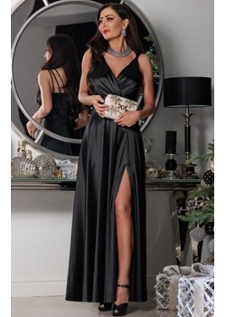 Elizabeth Marina długa satynowa sukienka czarna ze sklepu intimiti.pl w kategorii Sukienki - zdjęcie 187860510
