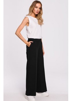 Szerokie spodnie damskie plazzo czarne M570 ze sklepu intimiti.pl w kategorii Spodnie damskie - zdjęcie 187860570