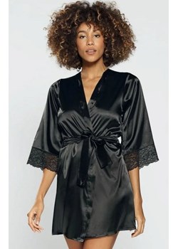 Dkaren Nikola szlafrok czarny ze sklepu intimiti.pl w kategorii Szlafroki damskie - zdjęcie 187860591