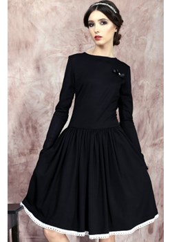 Kasia Miciak design rozkloszowana sukienka czarna ze sklepu intimiti.pl w kategorii Sukienki - zdjęcie 187860593