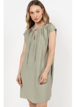 Awama A731 luźna sukienka mini zielona ze sklepu intimiti.pl w kategorii Sukienki - zdjęcie 187860660