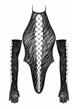 Cottelli Collection zmysłowe body z rękawiczkami ze sklepu intimiti.pl w kategorii Body damskie - zdjęcie 187860783