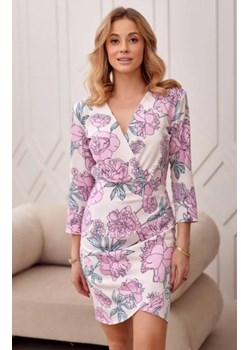 Przekładana sukienka w kwiaty E63 ze sklepu intimiti.pl w kategorii Sukienki - zdjęcie 187861163
