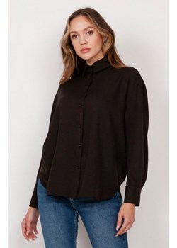 Koszula o swobodnym kroju czarna K116 ze sklepu intimiti.pl w kategorii Koszule damskie - zdjęcie 187861202
