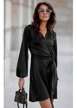 Satynowa sukienka z wiązaniem 476 ze sklepu intimiti.pl w kategorii Sukienki - zdjęcie 187861244