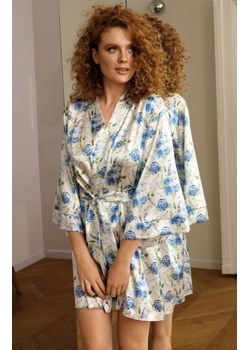 Satynowy kwiatowy peniuar DK-P 003 ze sklepu intimiti.pl w kategorii Szlafroki damskie - zdjęcie 187861391