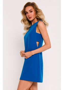 Moe sukienka bez rękawów z wycięciami na bokach niebieska M778 ze sklepu intimiti.pl w kategorii Sukienki - zdjęcie 187861464