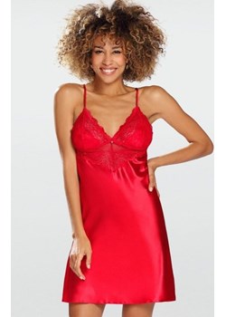 Dkaren Frances czerwona satynowa koszulka nocna ze sklepu intimiti.pl w kategorii Koszule nocne - zdjęcie 187861831