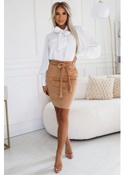 Numoco 569-1 zamszowa spódnica z wiązaniem ze sklepu intimiti.pl w kategorii Spódnice - zdjęcie 187862311