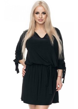 Mini sukienka z wiązaniem 0115 czarna ze sklepu intimiti.pl w kategorii Sukienki - zdjęcie 187862600