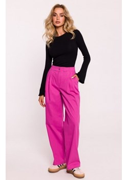 Moe spodnie z szerokimi nogawkami różowe M799 ze sklepu intimiti.pl w kategorii Spodnie damskie - zdjęcie 187862650