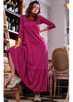 Długa sukienka z falbaną A455 ze sklepu intimiti.pl w kategorii Sukienki - zdjęcie 187862663