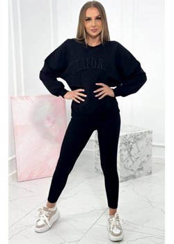 Komplet bawełniany California czarny ze sklepu intimiti.pl w kategorii Dresy damskie - zdjęcie 187862800