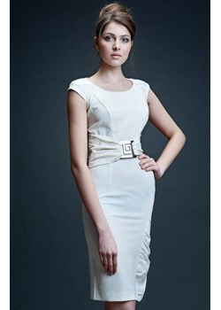 Vera Fashion Bianka sukienka ecru ze sklepu intimiti.pl w kategorii Sukienki - zdjęcie 187863012