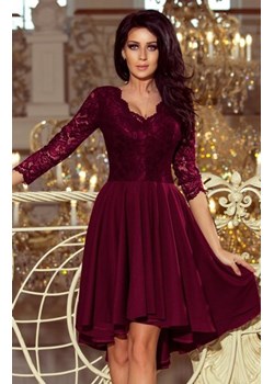 Numoco 210-13 NICOLLE sukienka z dłuższym tyłem z koronkowym dekoltem ze sklepu intimiti.pl w kategorii Sukienki - zdjęcie 187863042