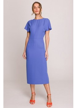 Stylove S398 sukienka z dekoltem z tyłu i rozcięciem niebieska ze sklepu intimiti.pl w kategorii Sukienki - zdjęcie 187863113