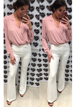 Rozszerzane spodnie typu dzwony białe ze sklepu intimiti.pl w kategorii Spodnie damskie - zdjęcie 187863123