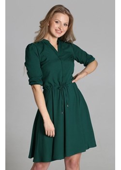Sukienka o rozkloszowanym dole zielona SUK156 ze sklepu intimiti.pl w kategorii Sukienki - zdjęcie 187863223