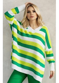Oversizowy sweter w paski 30091 ze sklepu intimiti.pl w kategorii Swetry damskie - zdjęcie 187863254