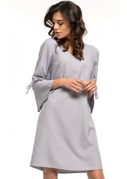 Tessita T273 sukienka z falbanką przy rękawie szara ze sklepu intimiti.pl w kategorii Sukienki - zdjęcie 187863291